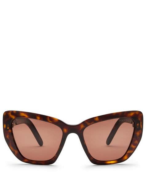 prada brown acrylic cat eye sunglasses